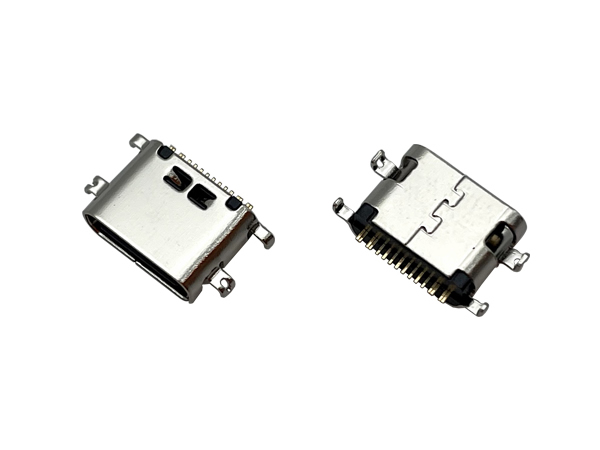 TYPE-C-6PIN-母座沉板居中3次MOLDING